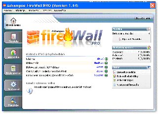 nhed na Ashampoo Fire Wall 1.14 obrazovku